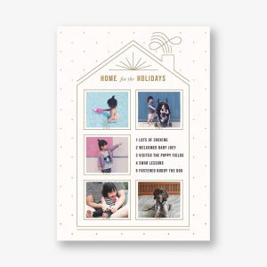 Five Windows Holiday Photo Card