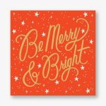 Merry and Bright Script Holiday Card