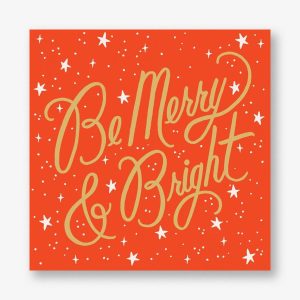 Merry and Bright Script Holiday Card