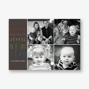 Happy Holidays Joyful New Year Multi-Photo Card