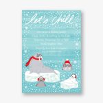 Arctic Critters Holiday Party Invitation
