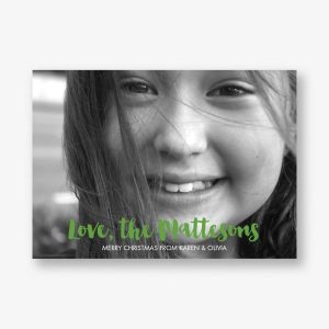 Bonjour Love Holiday Photo Card