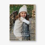 Star Border Foil Photo Card Vertical