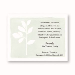 Soft Leaf Sympathy Card