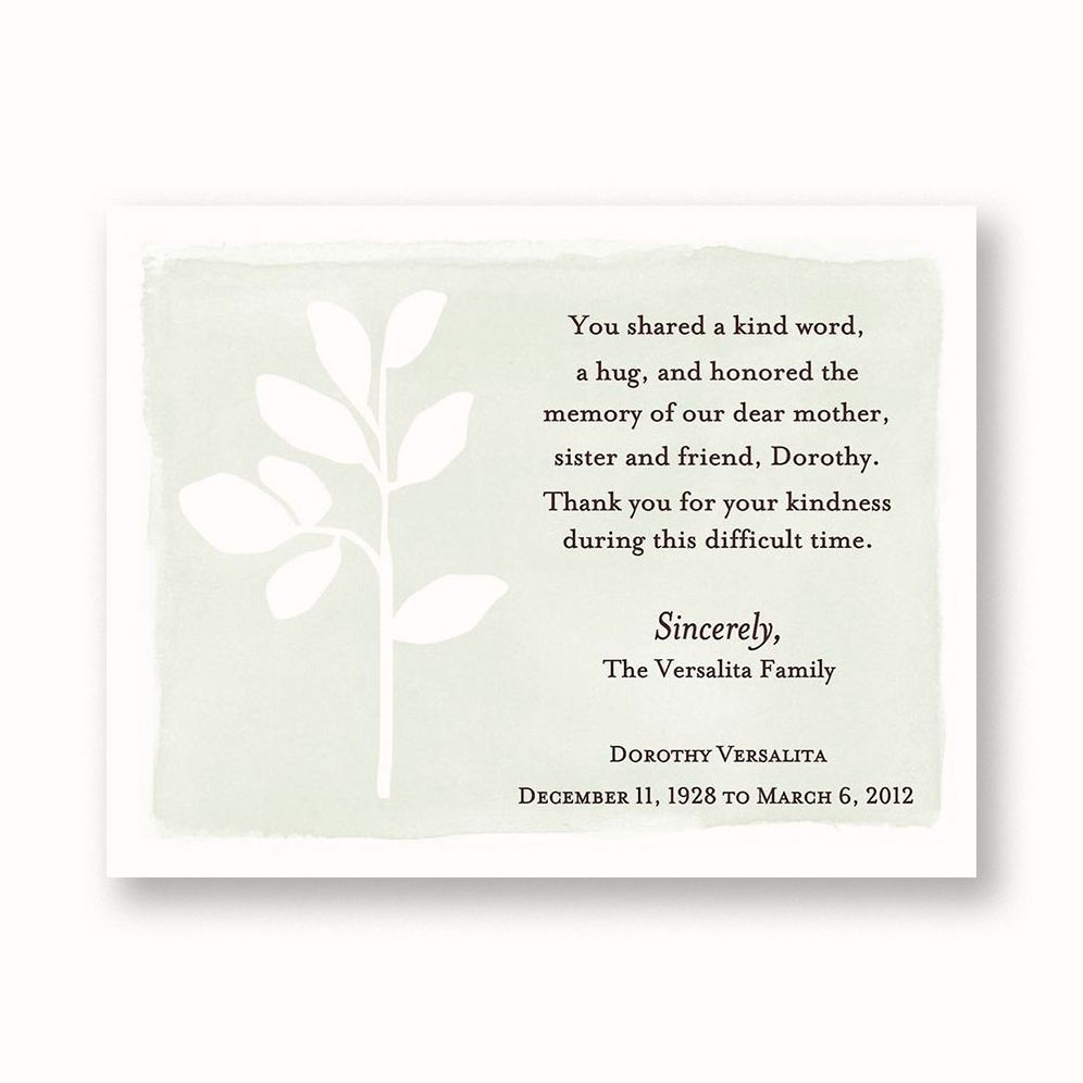 Soft Leaf Sympathy Card