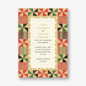 Cowrie Wedding Invitation