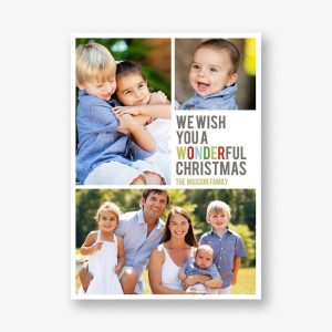 Wonderful Christmas Multi-Photo Holiday Card
