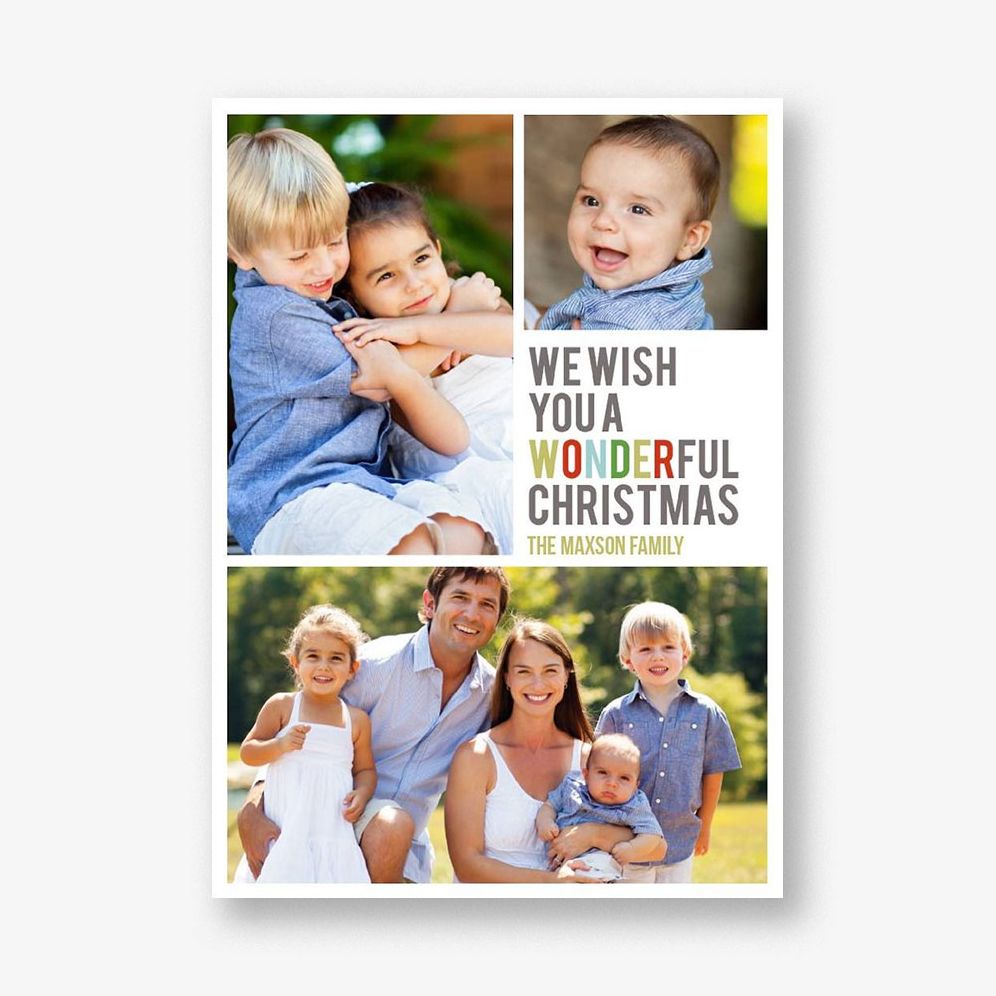 Wonderful Christmas Multi-Photo Holiday Card