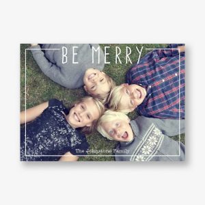 Be Merry Border Holiday Photo Card