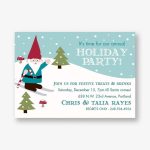 Ski Gnome Holiday Party Invitation
