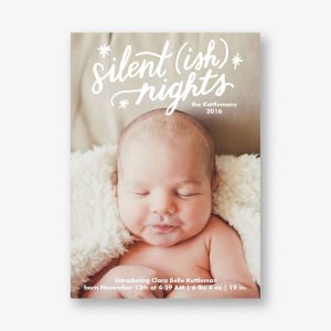 Silentish Nights Holiday Photo Card