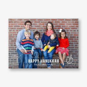 Dreidel Art Holiday Photo Card