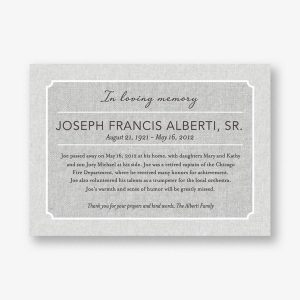 In Loving Memory Memorial Invitation