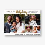 Warm Holiday Wishes 4 Holiday Multi-Photo Card