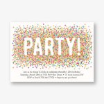 Colored Confetti Party Invitation