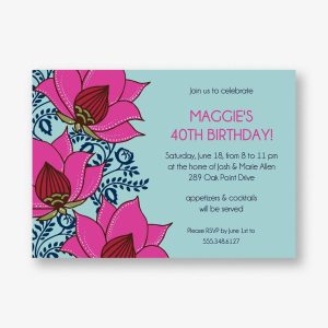 Lotus Flower Party Invitation