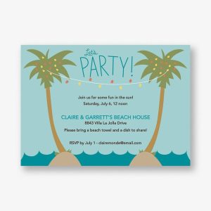 Palm Trees Party Invitation