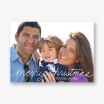 Merry Christmas Thin Script Holiday Photo Card