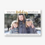 Warm Holiday Wishes Holiday Photo Card