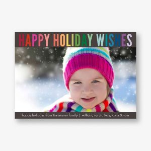 Rainbow Holiday Photo Card
