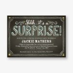 Chalk Surprise Party Invitation