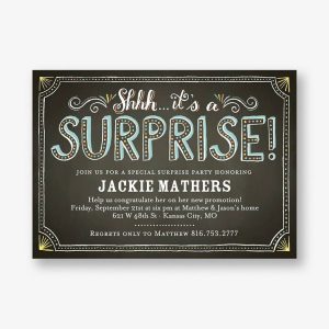 Chalk Surprise Party Invitation