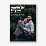 Lowercase Photo Engagement Party Invitation