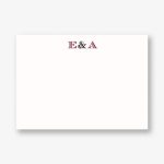 Currency Three Letter Monogram A6 Stationery