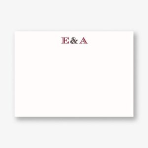 Currency Three Letter Monogram A6 Stationery
