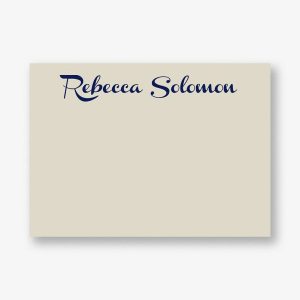 French Script A6 Stationery