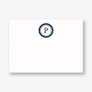 Scallop Monogram A6 Stationery