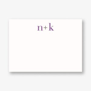 Initials Monogram A6 Stationery