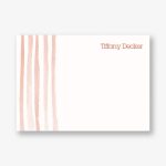 Watercolor Vertical Stripes A6 Stationery