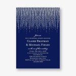 Silver Foil Stamped Chandelier Rehearsal Dinner Invitation