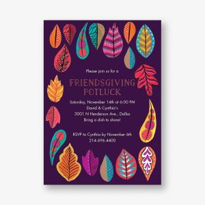 Fall Leaves Party Invitation