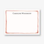 Watercolor Border A6 Stationery