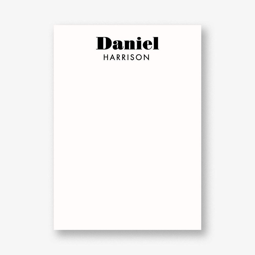 Bold Name A6 Stationery