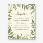Watercolor Garden Wedding Information Card
