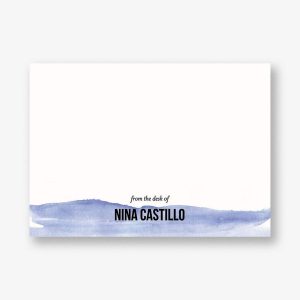 Watercolor From The Desk Of A6 Stationery