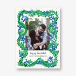 Blue Berries Holiday Photo Card
