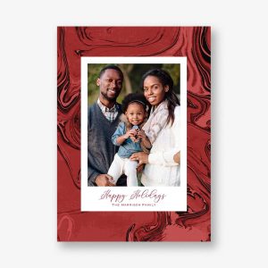 Marble Holiday Photo Card