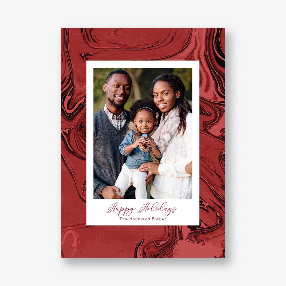 Marble Holiday Photo Card