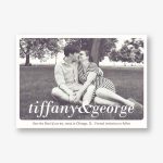 Rounded Frame Photo Save the Date Card