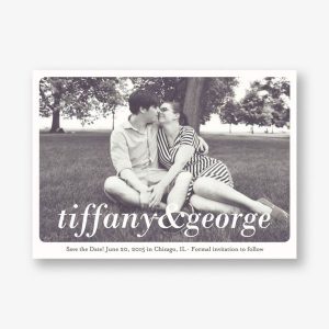 Rounded Frame Photo Save the Date Card