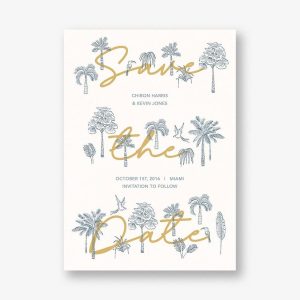 Fronds of Paradise Save the Date Card