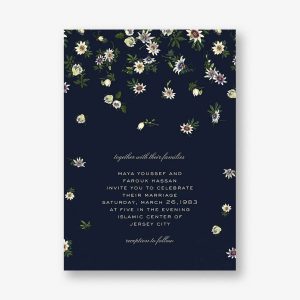 Passiflora Caerulea Blue Wedding Invitation