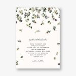 Passiflora Caerulea Cream Wedding Invitation