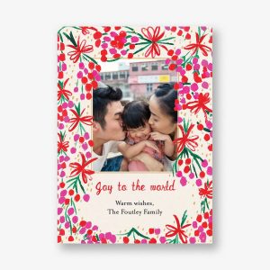 Bouquets of Cheer Holiday Photo Card