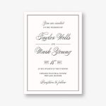Black Tie Wedding Invitation