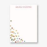 Gold Foil Rainbow Confetti A6 Stationery